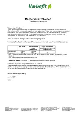 Moederkruid-tabletten 210 tabletten
