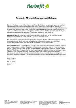 Groenlipmossel-concentraat-balsem 150 ml