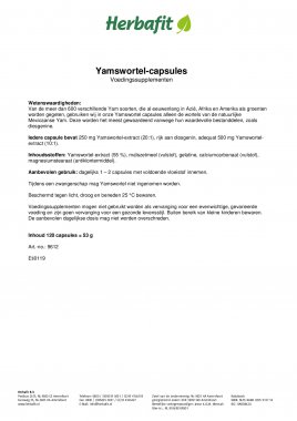 Yamswortel-capsules 55 g
