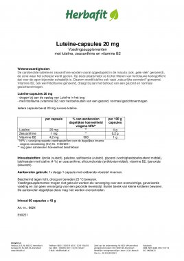 Luteïne-capsules 20 mg 45 g