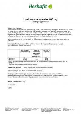 Combiverpakking Hyaluronan-capsules  400 mg + Hyaluronan-verzorgingsfluïdum