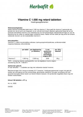 Vitamine-C-1000-mg-retard-tabletten 180 tabletten