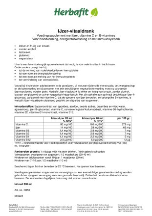 IJzer-vitaaldrank 500 ml