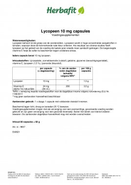Lycopeen 10 mg capsules 90 capsules