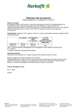 Wilgenbast 400 mg Capsules 65 g