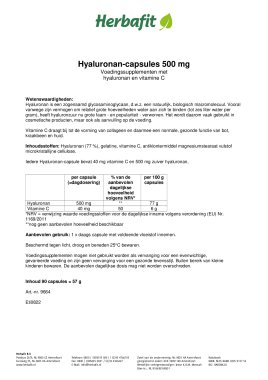 Hyaluronan capsules 500 mg 61 g