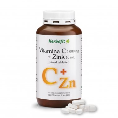 Vitamine-C-1.000 mg + Zink-retard-tabletten 180 tabletten